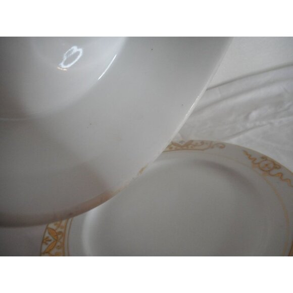 Hand Painted Nippon Gold Round Covered Cheese Dish Butter Keeper Moriage - Picture 9 of 9